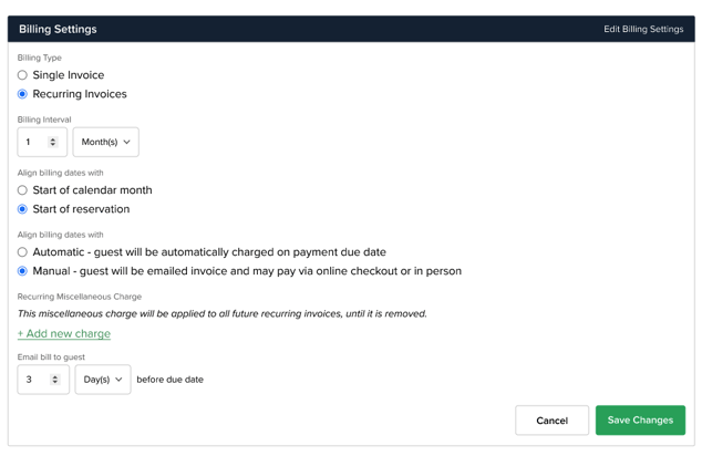 Res Billing_Recurring Billing Setup